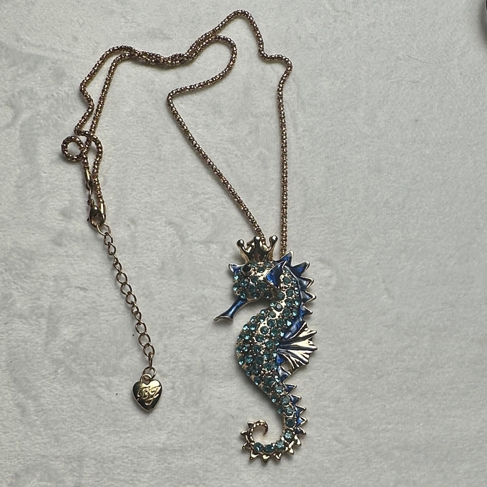 Betsey Johnson Seahorse Pendant Necklace